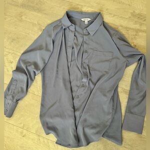 Nine West Women's Blue Button Down Shirt